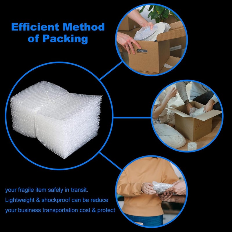 V-chen Bubble Pouches Wrap Bag 8 Inch x 10 Inch,30 Pcs Double Wall Thickening Shockproof Bubble Bags, Clear Bubble Out Bags Protective Bubble Pouch, Cushioning Bags for Moving, Shipping and Packing - Image 5